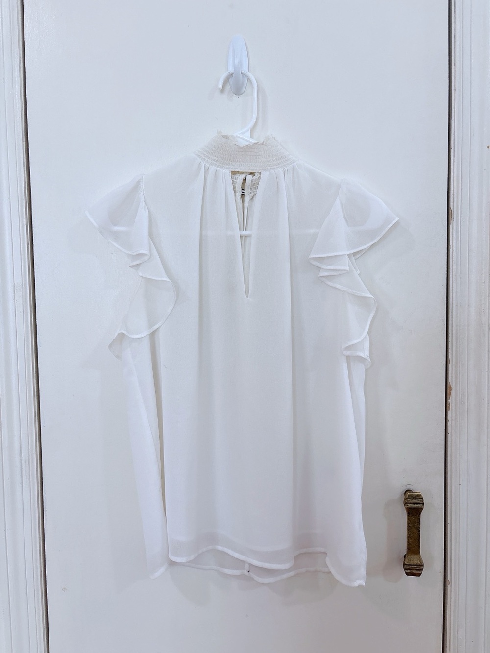 Ruffle Sleeve Flowy Blouse